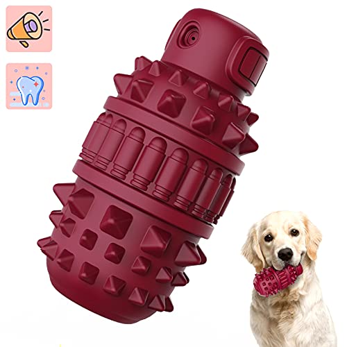Homipooty Kauspielzeug für Hunde für aggressive Kauer, unzerstörbares großes Hundespielzeug in Gas-Tank-Form, Hundespielzeug, quietschendes Puzzle, Kauspielzeug, interaktives von Homipooty