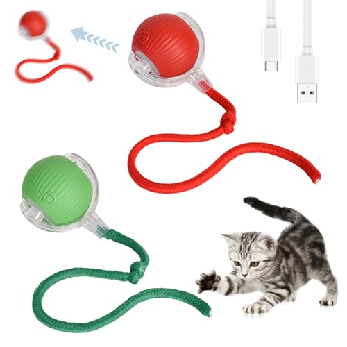 Interaktives Elektronisches Katzenspielzeug,Automatische Katzenspielkugel,Cat Ball für Indoor-Katzen,360° Beweglicher Katzenball,Selbstbeschäftigung Katzenspielzeug,Jagdspielzeug für Kätzchen (B) von Homirty