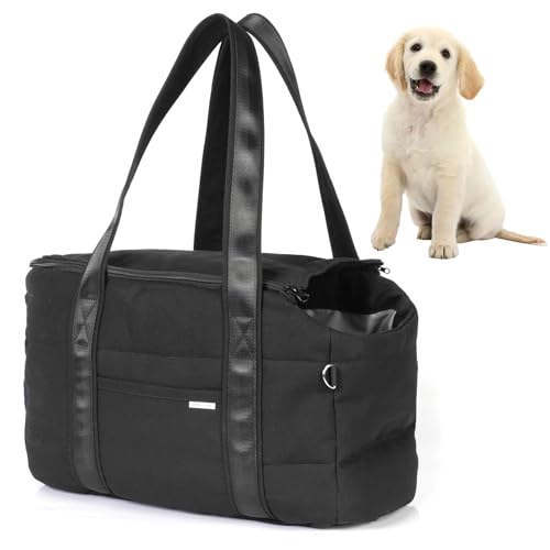 Hundetragetasche, Tragetasche Hund, Hundereisetasche mit Verstellbarer Sicherheitsleine, weiche Tasche für kleine Hunde und kleine bis mittelgroße Haustiere, Outdoor-Einkaufstasche von Homlynn