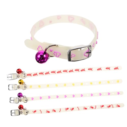Homoyoyo 1-5er Set Katzen- Und Hundehalsbänder Aus Silikon – Einstellbare Abreißbare Mit Glocke Für Große Katzen Und Kleine Hunde – Ideal Für Haustiere Mit Komfort Und von Homoyoyo