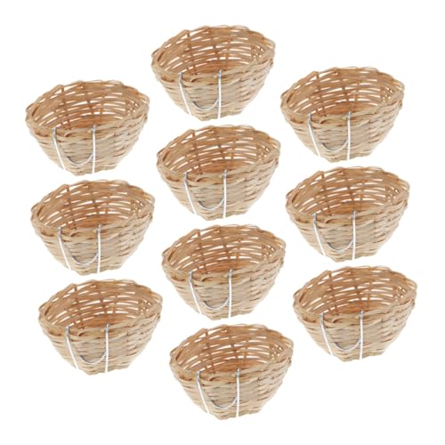 Homoyoyo 10stücke Handgefertigtes Rattan-vogelnest-Ornament Vogelhaus Mit Haken Gewebte Kanarienhöhle Für Draußen Vogelnestkäfig Für Papageien Als Gartendekoration Homoyoyo 10stücke Handgefertigtes Rattan-vogelnest-Ornament Vogelhaus Mit Haken Gewebte Kanarienhöhle Für Draußen Vogelnestkäfig Für Papageien Als Gartendekoration von Homoyoyo