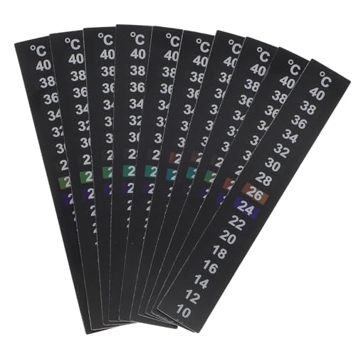 Homoyoyo 10 Stück Temperaturaufkleber Temperaturstreifen Thermometer Streifen Aufkleber Aquarium Temperaturmessgeräte Für Fischtanks Papier Homoyoyo 10 Stück Temperaturaufkleber Temperaturstreifen Thermometer Streifen Aufkleber Aquarium Temperaturmessgeräte Für Fischtanks Papier von Homoyoyo