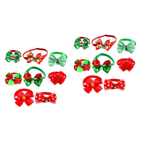 Homoyoyo 16er Set Weihnachts-Hundehalsbänder & Katzenhalsbänder – Festliche Choker Mit Schleifen Für Hunde & Katzen - Ideal Als Oder Für Geburtstagsfeiern – Stilvoller von Homoyoyo