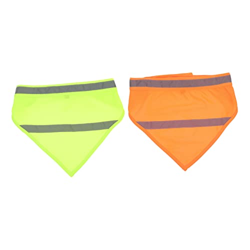 Homoyoyo 2 Stück Reflektierendes Hundehalsband Sicherheitsbandana für Haustiere Hohe Sichtbarkeit für Nächtliche Fluoreszierende für Welpen Zufällige Farbe von Homoyoyo
