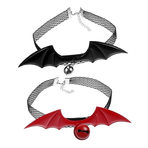 Homoyoyo 2 Stück Teiliges Halloween Katzenhalsband mit Glocke Verstellbar Sicherem Breakaway Verschluss Dekorativ mit Fledermausflügeln Hautfreundlich und Bequem für Kätzchen und Katzen Homoyoyo 2 Stück Teiliges Halloween Katzenhalsband mit Glocke Verstellbar Sicherem Breakaway Verschluss Dekorativ mit Fledermausflügeln Hautfreundlich und Bequem für Kätzchen und Katzen von Homoyoyo