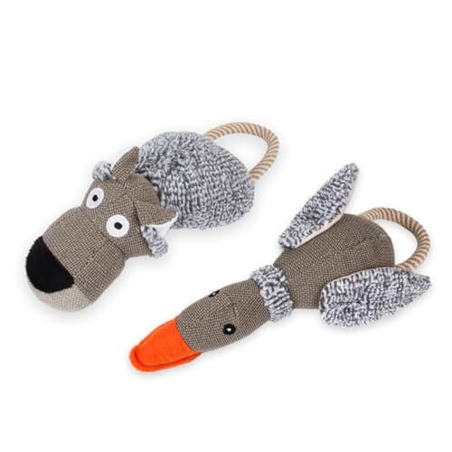 Homoyoyo 2er Set Kauspielzeug Für Hunde – Plüschspielzeug Mit Quietschern Und Crinkle-Geräusch - Ideal Für Welpen Und Kleine Hunde Und Langlebig Für Stundenlangen Spaß von Homoyoyo