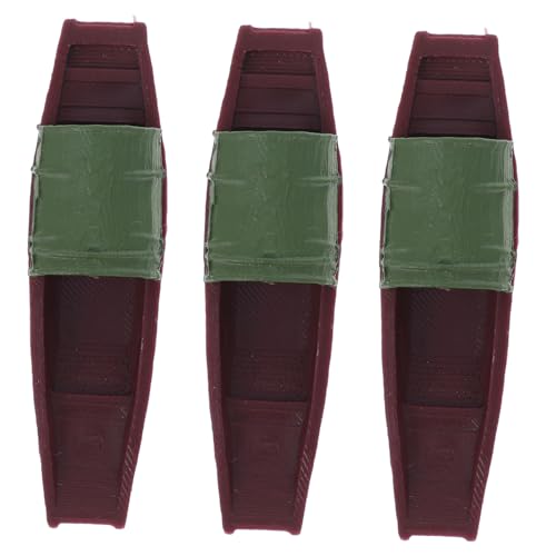 Homoyoyo 3 Stück Teiliges Schwimmende Fischbecken Deko Boote Handgeschnitztes Miniatur-Boot Stabiles Aquarium Ornament Antikes Design für Garten Bonsai Zimmer Dekoration von Homoyoyo