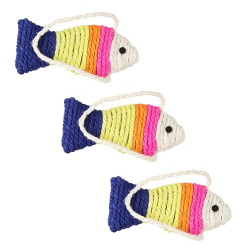 Homoyoyo 3er Set Fischförmige Katzenspielzeuge Aus Buntem Sisal – Interaktive Kratzmatte Für Kätzchen Und Katzen – Beißspielzeug Zur Von Spiel Und Krallenpflege Homoyoyo 3er Set Fischförmige Katzenspielzeuge Aus Buntem Sisal – Interaktive Kratzmatte Für Kätzchen Und Katzen – Beißspielzeug Zur Von Spiel Und Krallenpflege von Homoyoyo