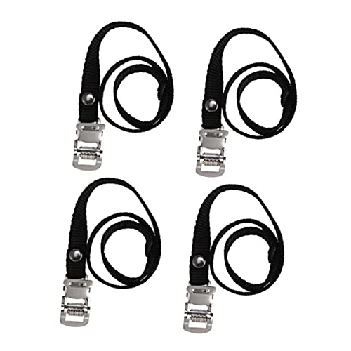 Homoyoyo 4 Stück Fahrrad Pedal Clips Und Riemen - Gurtband Für Fußpedale - Stabiler Nylon Fußgurt Ideal Für Heimtrainer Und Outdoor Fahrräder Schwarz Leicht Und Langlebig von Homoyoyo
