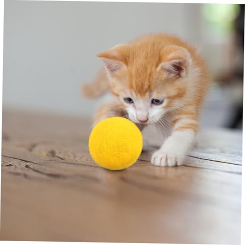 Homoyoyo 4 Stück Teiliges Hundespielzeug aus Filz Interaktiver Leichter Beißball für Welpen Robustes Sicheres Kauspielzeug zur Zahnpflege und Geeignet für Hunderassen Homoyoyo 4 Stück Teiliges Hundespielzeug aus Filz Interaktiver Leichter Beißball für Welpen Robustes Sicheres Kauspielzeug zur Zahnpflege und Geeignet für Hunderassen von Homoyoyo