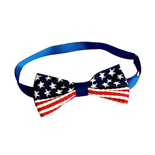 Homoyoyo 4 Stück Verstellbares Haustierhalsband Mit USA-Flagge Und Fliege Für Kleine Bis Mittelgroße Hunde – Stylisches Hundezubehör Im Patriotischen Design Für Jeden Anlass von Homoyoyo
