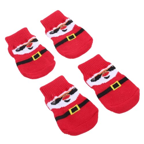 Homoyoyo 4 Stück Weihnachts Pet Socken für Hunde und Katzen Warme rutschfeste Pfotenschutz Socken mit Elastischem Material Weihnachtliches Design Bequem und Sicher für Innenräume Homoyoyo 4 Stück Weihnachts Pet Socken für Hunde und Katzen Warme rutschfeste Pfotenschutz Socken mit Elastischem Material Weihnachtliches Design Bequem und Sicher für Innenräume von Homoyoyo