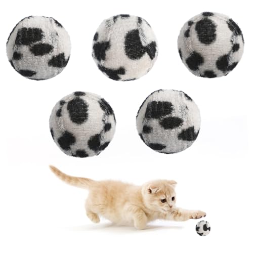 Homoyoyo 5 Stück Katze Fangball Haustier Katzentennisbälle Schaum Quietschend Groß Bunt Größe Bälle Für Katzen Plüsch Knuddelig Verrückt Ästhetisch Gewickelt Mini Kratzen Lustig von Homoyoyo