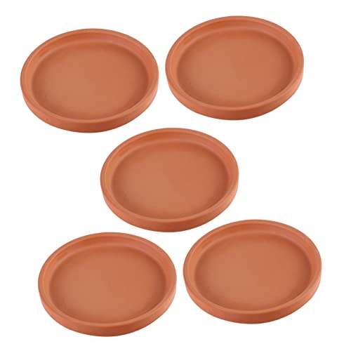 Homoyoyo 5 Stück Terracotta Untersetzer Keramische Pflanzentöpfe Abtropfschalen für Pflanzenpflege zur Vermeidung von Wasseransammlungen und Bodenverschmutzung von Homoyoyo