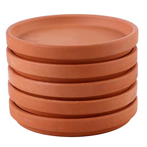 Homoyoyo 5 Stück Terrakotta Untersetzer wasserdichte Pflanztöpfe Stilvolle Blumentopfplatten für Innen und Außengebrauch Schützt Böden Wasser und Schmutz Homoyoyo 5 Stück Terrakotta Untersetzer wasserdichte Pflanztöpfe Stilvolle Blumentopfplatten für Innen und Außengebrauch Schützt Böden Wasser und Schmutz von Homoyoyo
