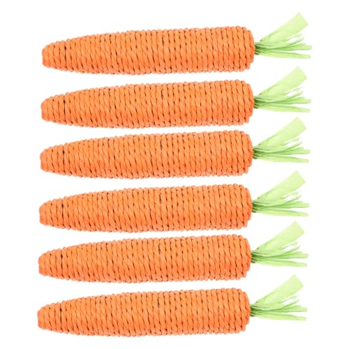 Homoyoyo 6er Set Karotten Katzenspielzeug Aus Baumwollseil – Kaumaterial Für Zahnpflege - Kauspielzeug Für Katzen Und Vögel - Perfekte Deko Für Ostern Und Spielspaß Für Haustiere Homoyoyo 6er Set Karotten Katzenspielzeug Aus Baumwollseil – Kaumaterial Für Zahnpflege - Kauspielzeug Für Katzen Und Vögel - Perfekte Deko Für Ostern Und Spielspaß Für Haustiere von Homoyoyo