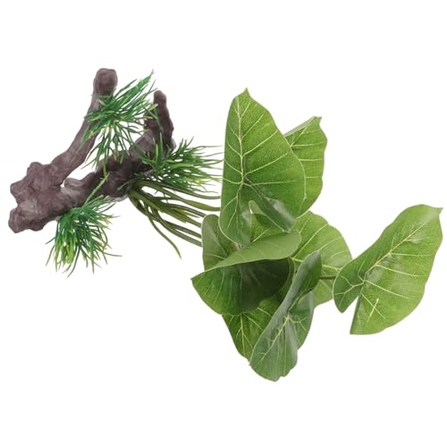 Homoyoyo Aquarium Deko Wasserpflanzen Kunststoff Fisch Tank Dekoration Langlebig Fadebeständig Naturgetreu für Süßwasser Aquarien und Terrarien von Homoyoyo