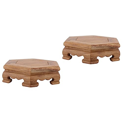 Homoyoyo Chinesischer Holz Display Stand Für Aquarien Und Dekoration – Runde Form - Stabiler Sockel Für Fischschüsseln Und Orientalische Möbel - Ideal Für Stilvolle Präsentation von Homoyoyo
