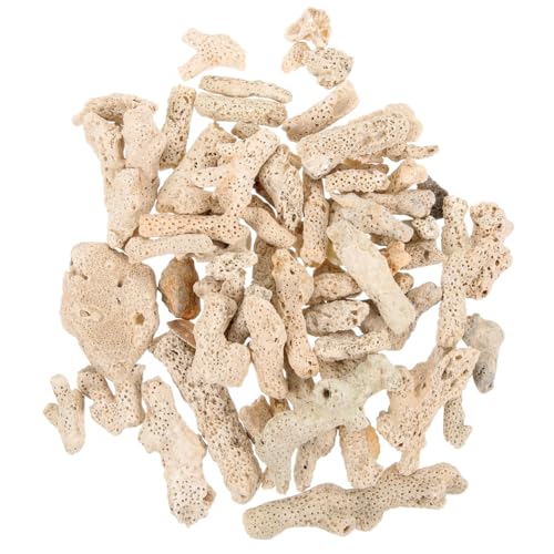 Homoyoyo Crushed Coral für Süßwasser-Aquarium, zerkleinerte Korallen mit Netzbeutel für Aquarien, Teichzubehör von Homoyoyo