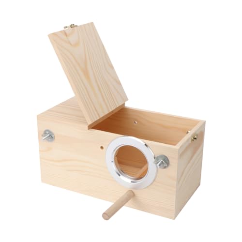 Homoyoyo Große Nymphensittich Nistkasten Aus Holz – Robuste Zuchtbox Für Sittiche Und Papageien - Ideal Für Die Außenhaltung - Zur Der Zucht Und Als Dekoratives Element Im Garten Homoyoyo Große Nymphensittich Nistkasten Aus Holz – Robuste Zuchtbox Für Sittiche Und Papageien - Ideal Für Die Außenhaltung - Zur Der Zucht Und Als Dekoratives Element Im Garten von Homoyoyo