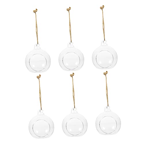 Homoyoyo Hängende Glaskugeln 6er Set – Teelichtgläser Für Pflanzen Und Kerzen - Transparente Hydroponik-Vasen Ideale Dekoration Für Hochzeiten Und Geburtstagsfeiern Vielseitig Einsetzbar Homoyoyo Hängende Glaskugeln 6er Set – Teelichtgläser Für Pflanzen Und Kerzen - Transparente Hydroponik-Vasen Ideale Dekoration Für Hochzeiten Und Geburtstagsfeiern Vielseitig Einsetzbar von Homoyoyo