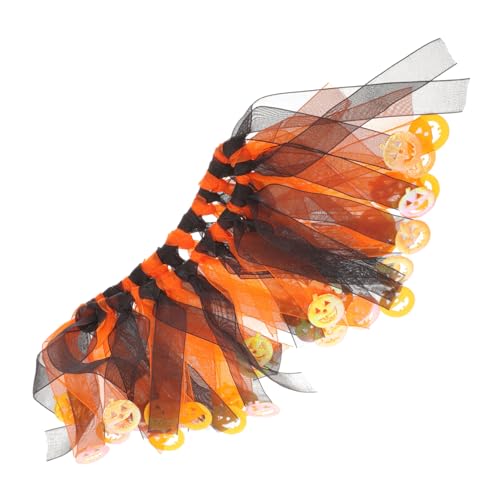 Homoyoyo Halloween Katzenhalsband Polyester Verstellbar Dekorativ mit Orange Schwarzem Design Süßes Haustier Accessoire für Party Geburtstage und Outdoor Niedlich und Elegant für Katzen von Homoyoyo