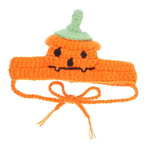 Homoyoyo Halloween Kürbis Katzenhut Verstellbar Komfortabel Pet Kostüm für Katzen Halloween Party Zubehör Süßes Pumpkin Design von Homoyoyo