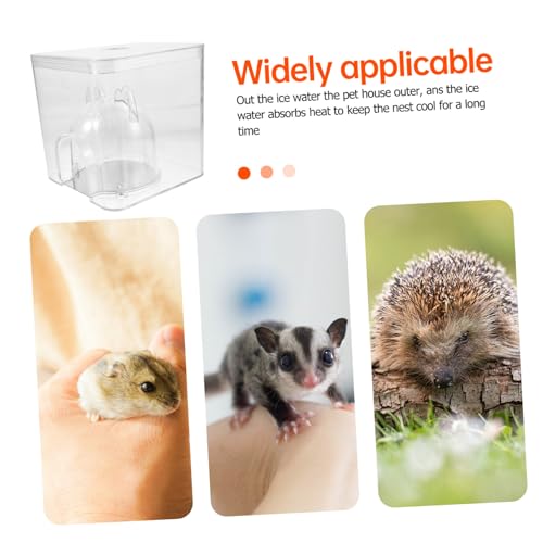 Homoyoyo Hamster Kühlnest aus Kunststoff Physisch Kühlendes Kleines Haustierhaus Transparentes Hamsterversteck für Zwerghamster und Kleintiere Sommerliche Abkühlung Stabile und Leichte von Homoyoyo