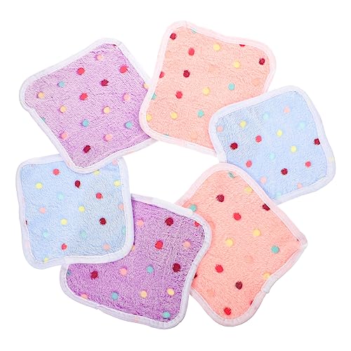 Homoyoyo Hase Meerschweinchen Hamster Schlafmatte – 6er Set Weiche - Warme Plüschunterlagen Für Kleintiere - Ideal Für Winterschlaf Geeignet Für Chinchilla Eichhörnchen Und Igel von Homoyoyo