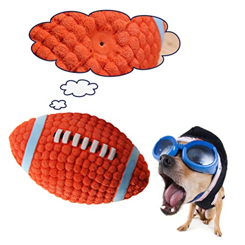 Homoyoyo Hunde Rugbyball Kauspielzeug – Unzerstörbarer Quietscher Ball Für Interaktives Training - 9 cm - Ideales Hundespielzeug Für Zahnen Und Mentale Stimulation Von Hündchen von Homoyoyo