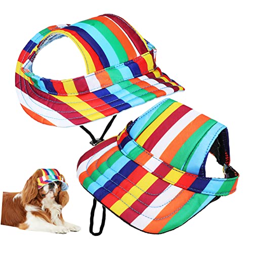 Homoyoyo Outdoor-hundehüte 2-in-1-set Aus Runden Kappen Und Baseballkappen Sonnenblende Haustierkappen Für Hundegrößen von Homoyoyo
