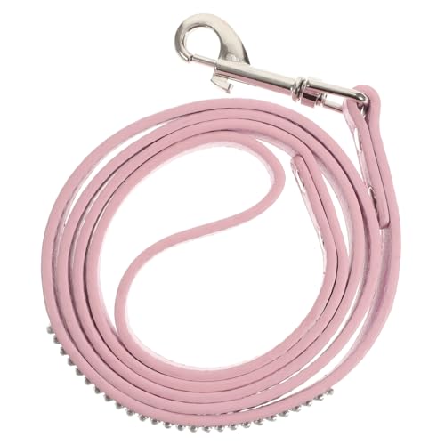 Homoyoyo Hundeleine Aus -Leder in Pink Mit Glitzernden Strasssteinen – Farbenfrohe - Funkelnde Leine Für Hunde Und Katzen Ideal Für Training Und von Homoyoyo
