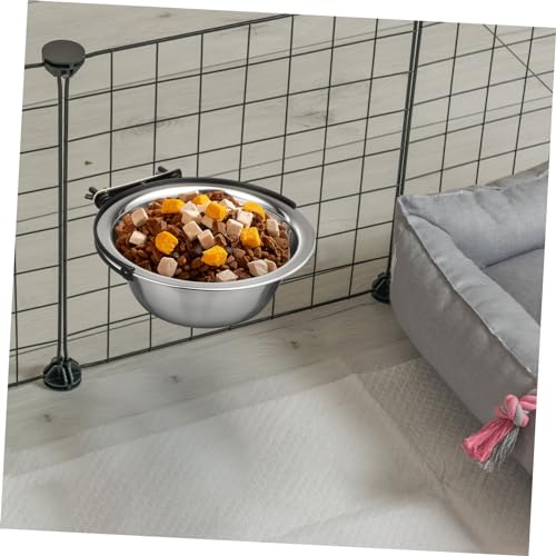 Homoyoyo Hundenapf Hängend Rostfrei Kratzfest Wassernapf für Haustiere Futter und Trinkschale für Hunde Katzen Käfige Coop Cup Kennel Cup Parrot Feeding Dish von Homoyoyo