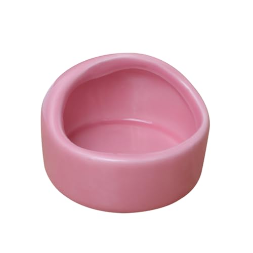 Homoyoyo Keramik Futternapf für Hamster und Kleine Haustiere Leicht zu Reinigen Kompakt Rosa Geeignet für Rennmäuse Meerschweinchen Vögel Igel und Nager von Homoyoyo