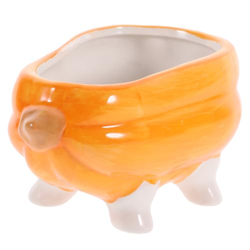 Homoyoyo Keramik Hamster Sandbad Kürbisform Miniatur Badewanne rutschfest Leicht Sommerhitze Schutz für Rennmäuse Igel und Kleine Haustiere Multifunktionales Häuschen von Homoyoyo