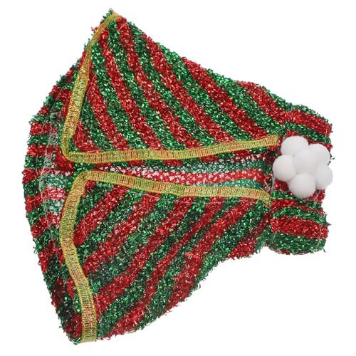 Homoyoyo Kreativer Haustier Umhang Weihnachtskostüm Rot Grün Gestreift S Komfortabler Festlicher Katzen und Hundecape für Party Dekorativer Outdoor Katzenmantel Lustiges Tierkostüm von Homoyoyo