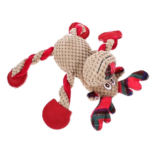 Homoyoyo Langlebiges Weihnachts Hundespielzeug mit Quietschfunktion Plüsch Kreatives Kauspielzeug für Welpen Interaktives Beißspielzeug für Stressabbauendes von Homoyoyo