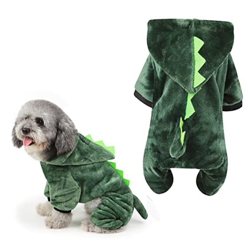 Homoyoyo Dinosaurierkostüm Für Hunde – Haustierkleidung Warmer Und Bequemer Overall Halloween-Outfit Größe S von Homoyoyo