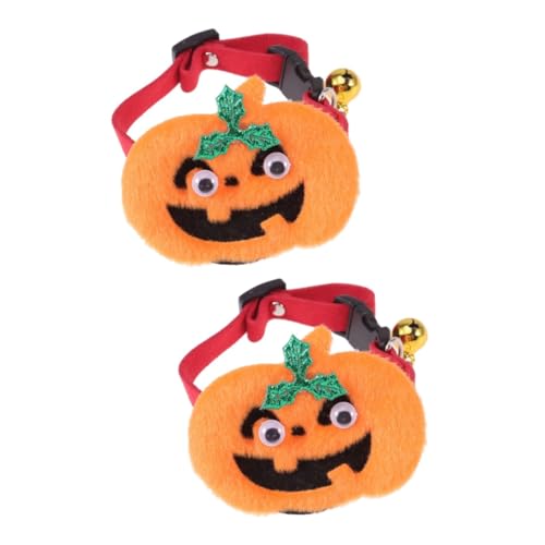 Homoyoyo Lustiges Kürbis-Hundehalsband Mit Ring – Halloween Haustierkostüm Für Hunde - Größe M Personalisierbar Ideal Für Die Gruselzeit Und Die Perfekte Verkleidung Ihres Vierbeiners von Homoyoyo