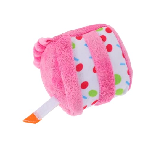 Homoyoyo Plüsch Quietschspielzeug Für Hunde - Lustiger Cupcake Mit Kauspielzeug-Funktion Ideal Für Welpen Und Kleine Hunde Perfekt Für Spiel Und Spaß Am 1 Geburtstag von Homoyoyo