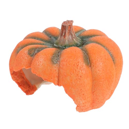 Homoyoyo Pumpkin Shaped Fish Cave aus Widerstandsfähigem Resin Fisch Garnelenfreundliches Aquarium Versteck Dekoratives Halloween Dekoobjekt Leicht Cartoonartig für Süßwasser-aquarien von Homoyoyo