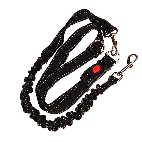 Homoyoyo Flexgürtel para Leine große läuft Abschleppgurt Ledergürtel Hüftgurt Freihändig laufende Hundeleine zu Fuß Leinen Führer Geschirr Fräulein Halsband von Homoyoyo