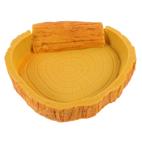 Homoyoyo Reptilien Wasserschale aus Resin mit Rutschfestem Boden Lifelike Design als Terrarienzubehör für Landschildkröten und Echsen Langlebiges Futter und Wasserschälchen Homoyoyo Reptilien Wasserschale aus Resin mit Rutschfestem Boden Lifelike Design als Terrarienzubehör für Landschildkröten und Echsen Langlebiges Futter und Wasserschälchen von Homoyoyo