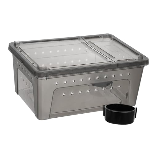 Homoyoyo Reptilien Zuchtbox aus Kunststoff Transparentes Terrarium für Schlangen Schildkröten und Insekten Teiliges Einfache Belüftung für Kleine Kriechtiere Homoyoyo Reptilien Zuchtbox aus Kunststoff Transparentes Terrarium für Schlangen Schildkröten und Insekten Teiliges Einfache Belüftung für Kleine Kriechtiere von Homoyoyo