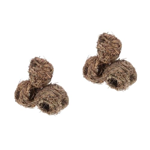 Homoyoyo Set Hamstergras Haus - Natürliches Versteck Für Kleintiere - Ideal Für Hamster Kaninchen Mäuse Und Rennmäuse Gemütliches Gras Nest Aus Hochwertigem Material Für EIN von Homoyoyo