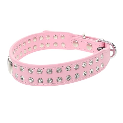 Homoyoyo Bling-hundehalsband Mit Strass Für Kleine Und Mittelgroße Tiere Verstellbar Aus Weichem Material Geeignet Als Herz-hundehalskette Für Welpen Und Katzen von Homoyoyo