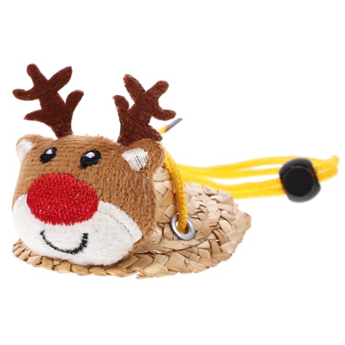 Homoyoyo Verstellbare Weihnachtsmütze für Kleine Haustiere Handgestrickter Süßer Kleiner Tierhut Geeignet für Hamster und Igel Festliches Weihnachtskostüm mit Komfortablem Sitz von Homoyoyo