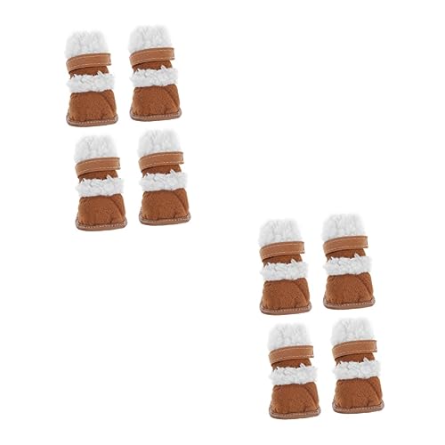 Homoyoyo Warme Schneestiefel Für Hunde – 1-2 Paar Pfotenschützer Aus Sherpa Für Welpen - Idealer Kälteschutz Und Rutschfestigkeit Für Winterliche Abenteuer Im Freien von Homoyoyo