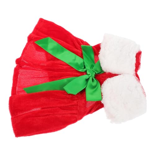 Homoyoyo Weicher Winterhundepullover mit Weihnachts Santa Schleife Dickes Plüschmaterial Kuschelig Warm Angenehme Hundekleidung für Kleine Hunde Komfortabel und Modisch im Winter von Homoyoyo