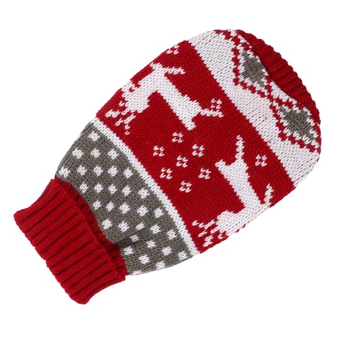 Homoyoyo Weihnachtlicher Hundepullover mit Rentiermuster Gestrickter Dicker und Warmer Katzen und Hundepullover Hautfreundliches Material für Kleine Hunde und Katzen im Winter Homoyoyo Weihnachtlicher Hundepullover mit Rentiermuster Gestrickter Dicker und Warmer Katzen und Hundepullover Hautfreundliches Material für Kleine Hunde und Katzen im Winter von Homoyoyo